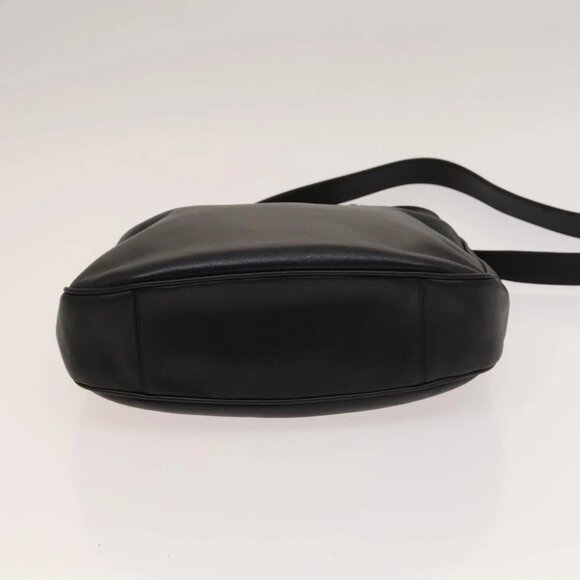 GUCCI Bamboo Shoulder Bag Leather 2way Black Gold 001 1781 1638 Auth 136183 - Picture 7 of 16